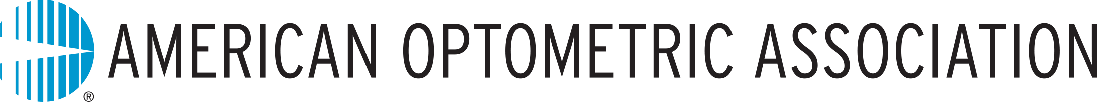 American Optometric Association logo on black background.