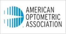 American Optometric Association logo with blue symbol.